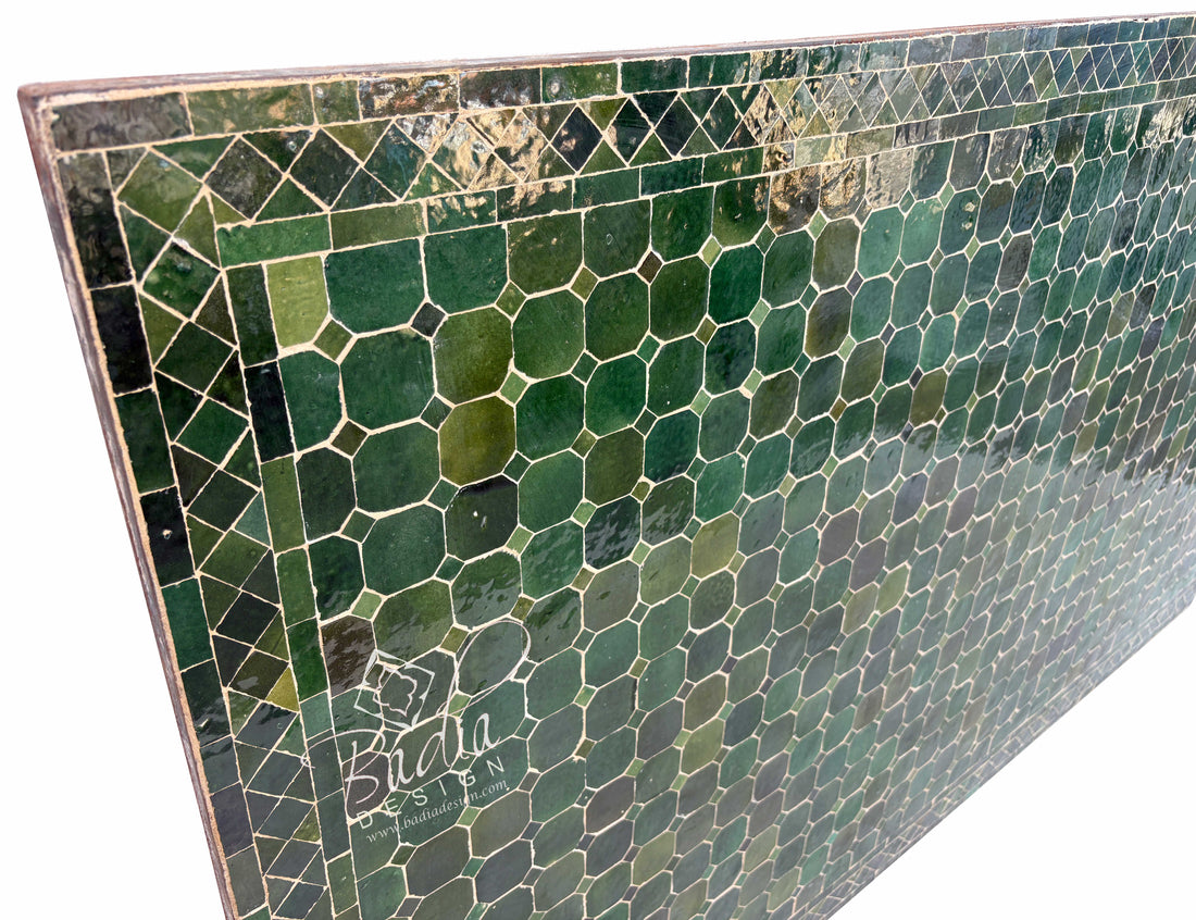 40"W x 80"L Evergreen Rectangular Tile Table Top