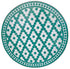 Green and White Moroccan Ceramic Tile Table Top