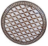 Round Brown and Beige Moroccan Mosaic Tile Table Top