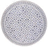 Moroccan White and Gray Intricately Designed Ceramic Tile Table Top