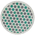 Round Moroccan White and Green Tile Table Top