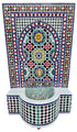 Moroccan Blue Multi-Color Mosaic Water Fountain