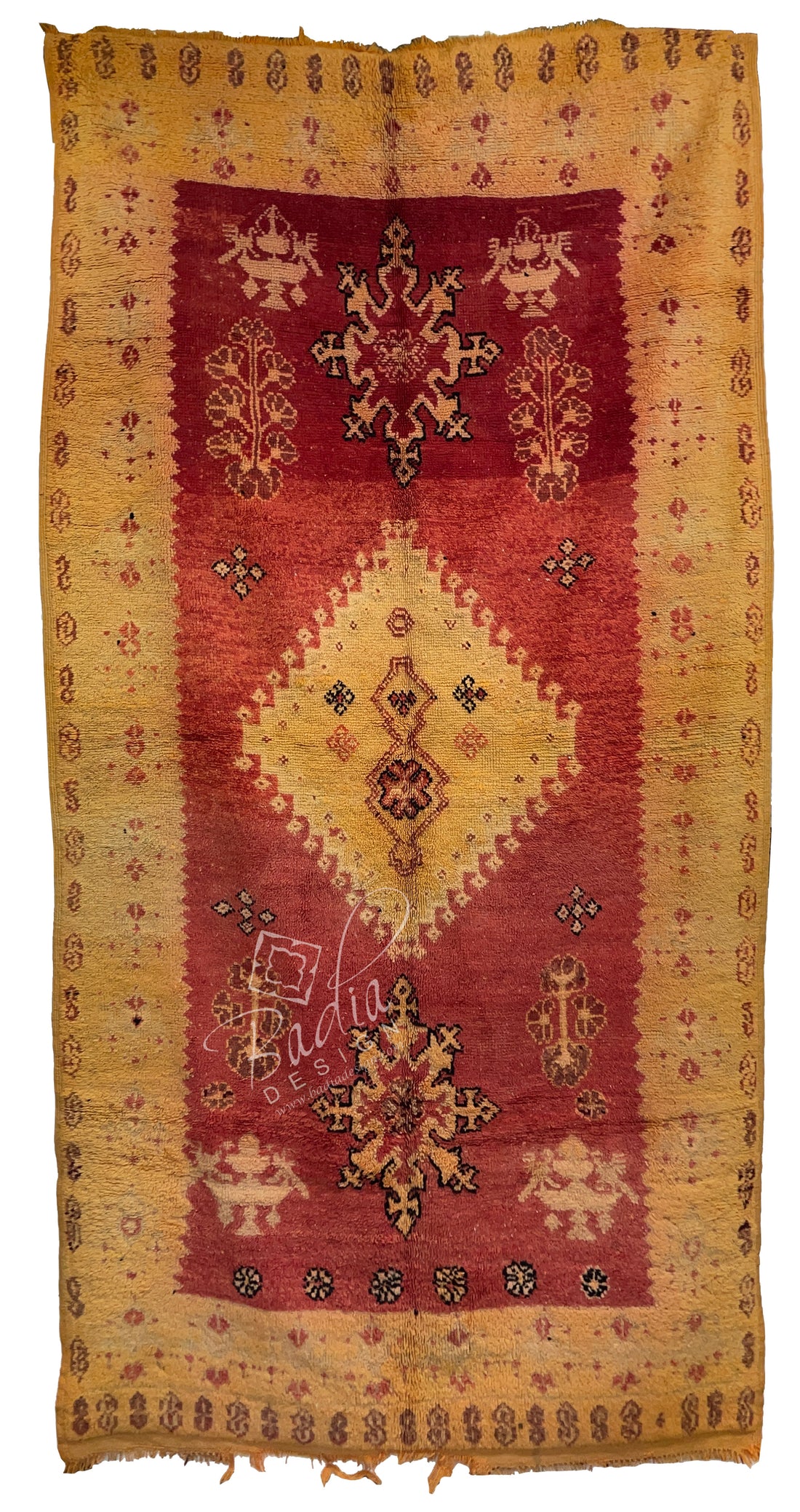 Red Multi-Color Vintage Moroccan Rug