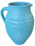 Moroccan Turquoise Blue Clay Water Jug