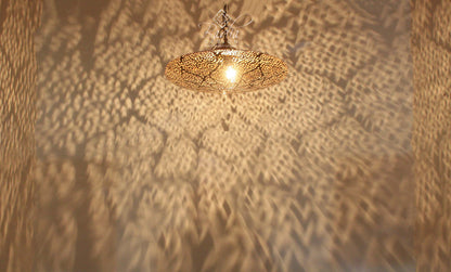 Saucer Shaped Brass Lantern