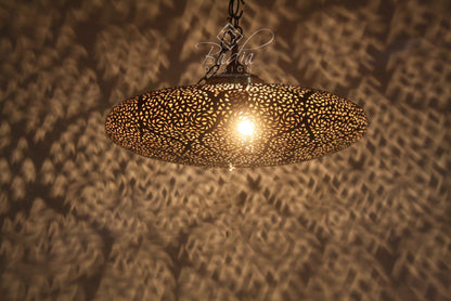 Saucer Shaped Brass Lantern
