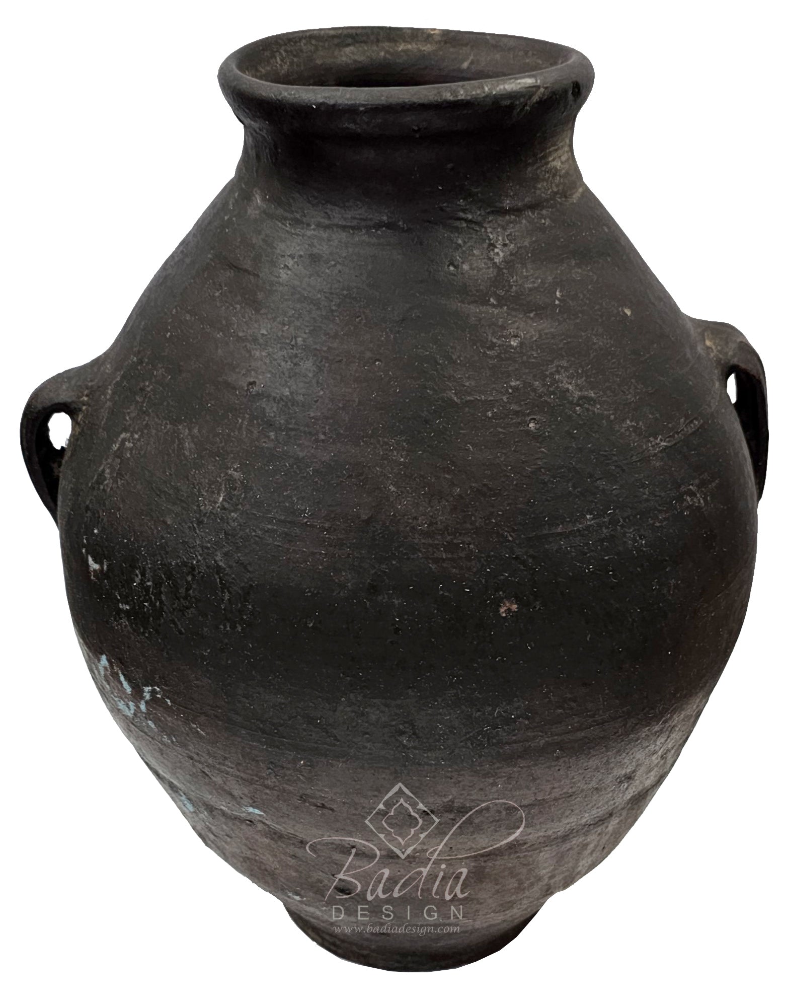 Moroccan Vintage Dark Brown Ceramic Vase
