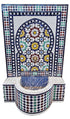Moroccan Multi-Color Mosaic Tile Water Fountain