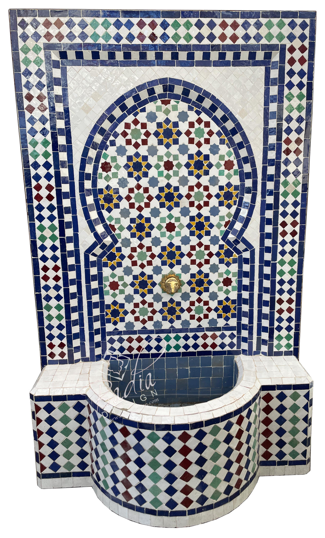 Moroccan Multi Color Mosaic Tile Water Fountain