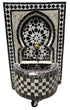 Moroccan Small Brown and Beige Tile Water Fountain