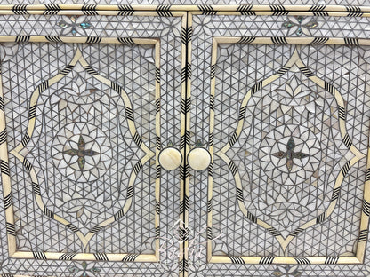 White Mother of Pearl Inlay Bathroom Vanity