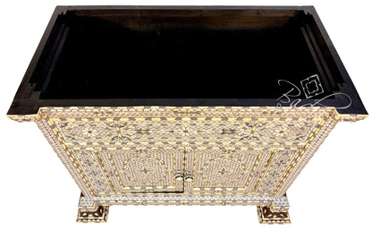 White Mother-of-Pearl Inlay Bathroom Vanity