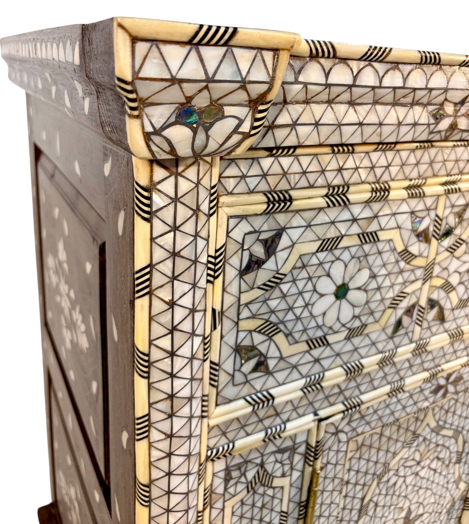 White Mother-of-Pearl Inlay Bathroom Vanity