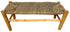 Moroccan Woven Rope Accent Bench with Natural Wood Frame