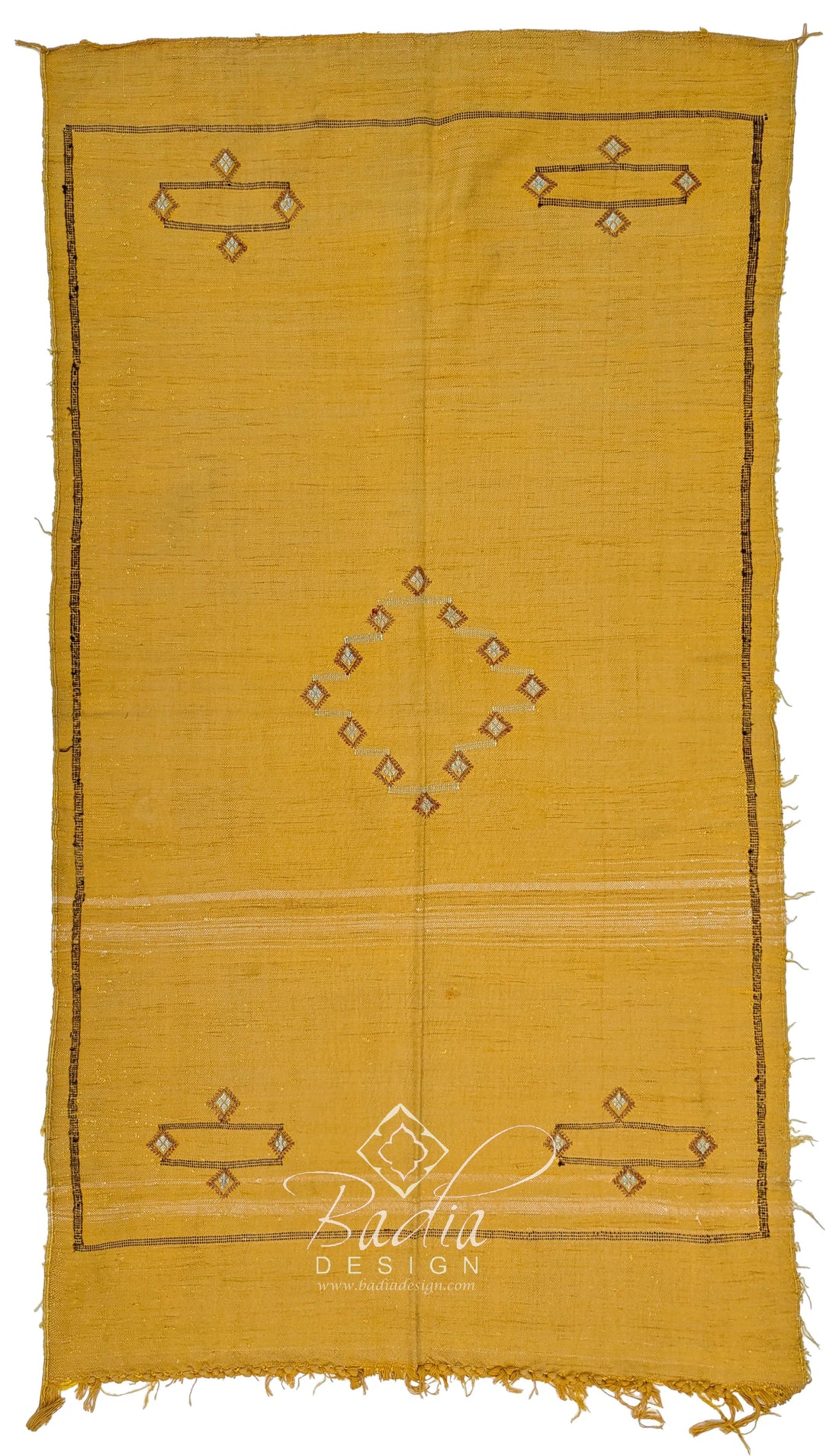 Yellow Cactus Silk Rug