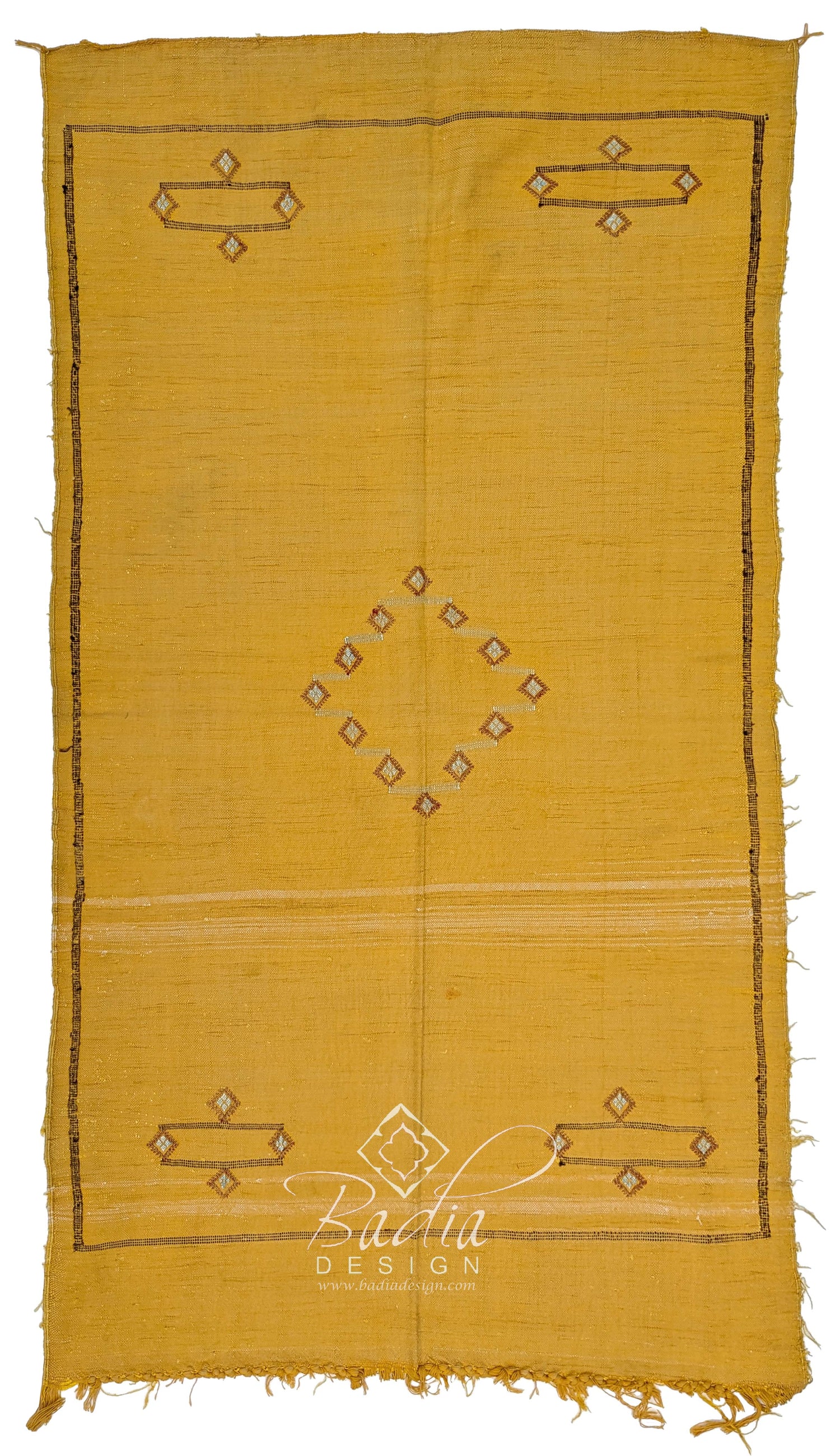 Yellow Cactus Silk Rug