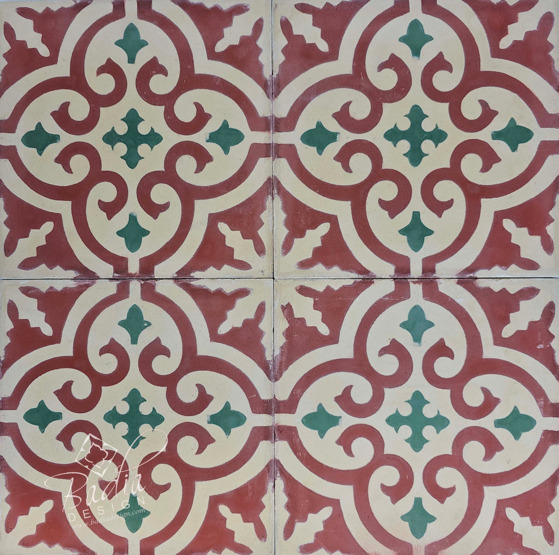 Moroccan Multi-Color Cement Floor Tile - CT121