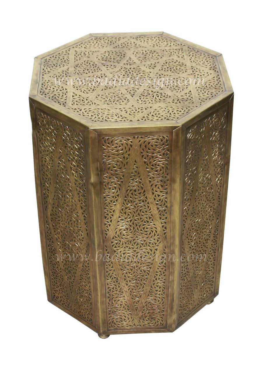 Hand Carved Solid Brass Table
