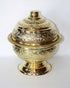 Handcrafted Moroccan Brass Plated Bowl with Lid
