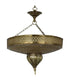 Brass Moroccan Chandelier with Soft White Film Paper