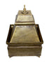 Bronze decorative box with lid on a white background