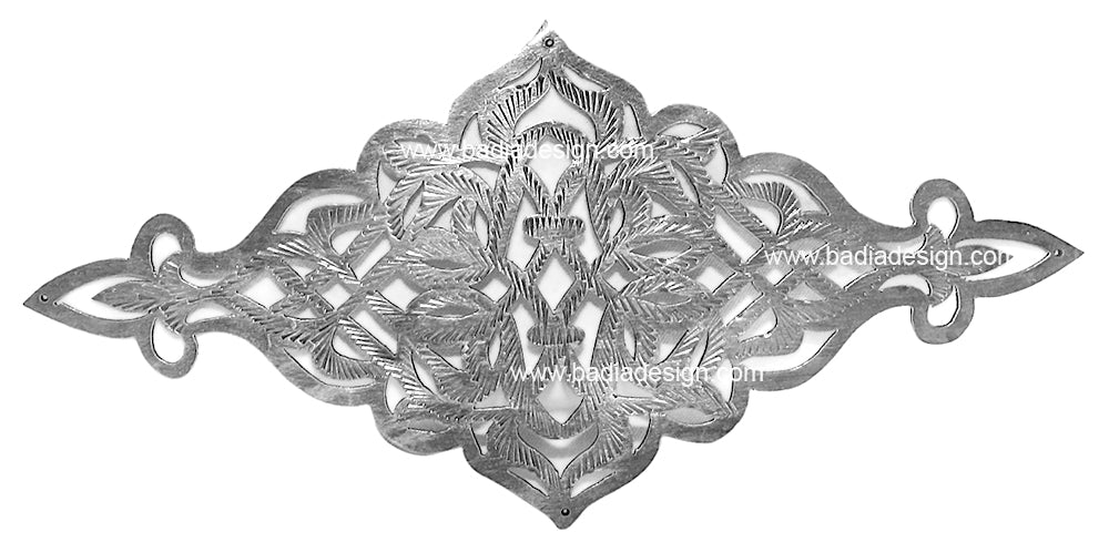 Moroccan Hand Punched Decorative Silver Plate