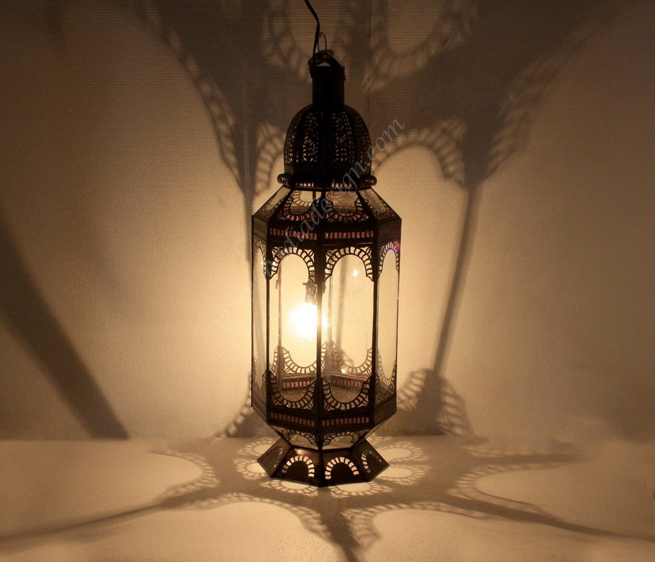 Large Floor Lamp with Clear Glass