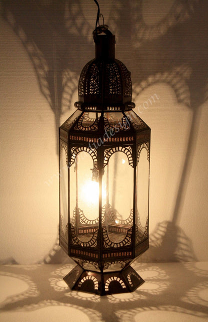 Large Floor Lamp with Clear Glass