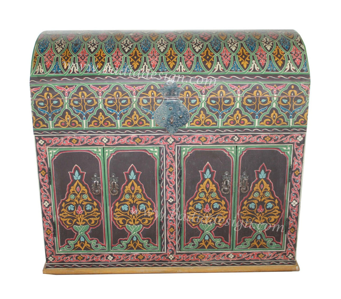 Hand Painted Cedar Wood Trunk