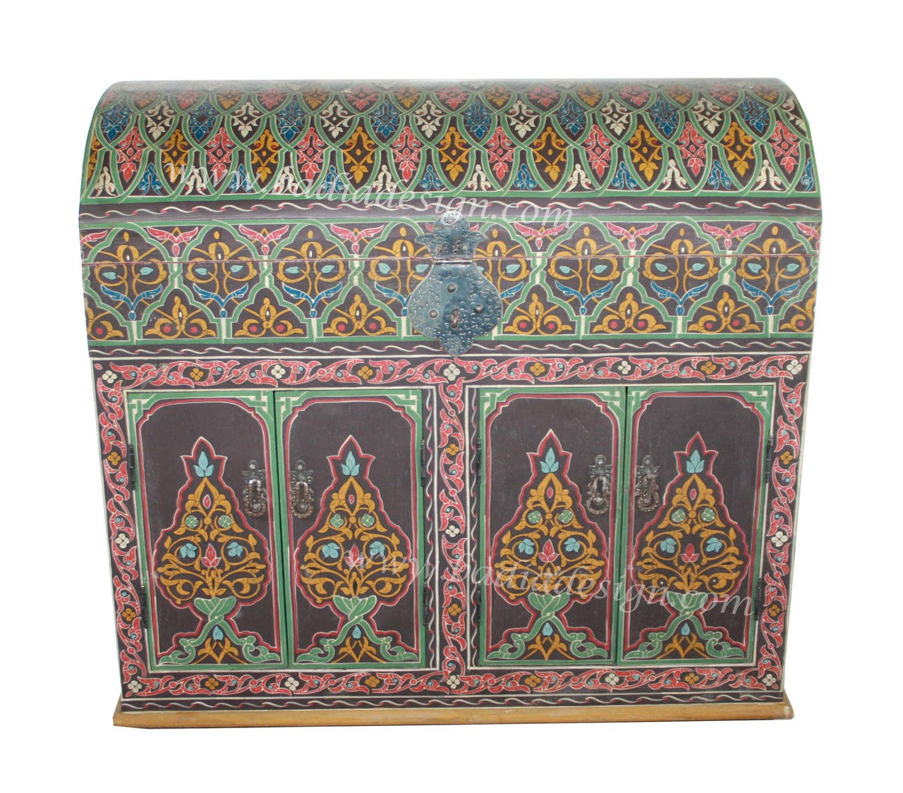 Hand Painted Cedar Wood Trunk