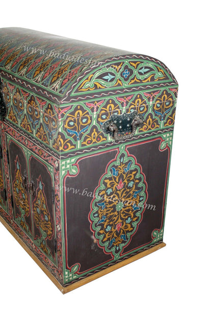 Hand Painted Cedar Wood Trunk