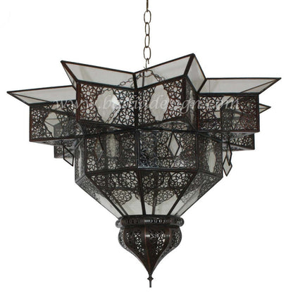 Hanging Star Shaped Glass Lantern