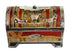 Moroccan Hand-Painted Metal Jewelry Box with Bone Inlay
