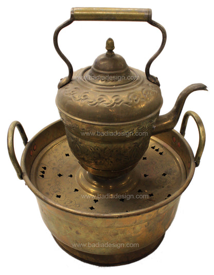 Vintage Moroccan Brass Hand Washing Basin