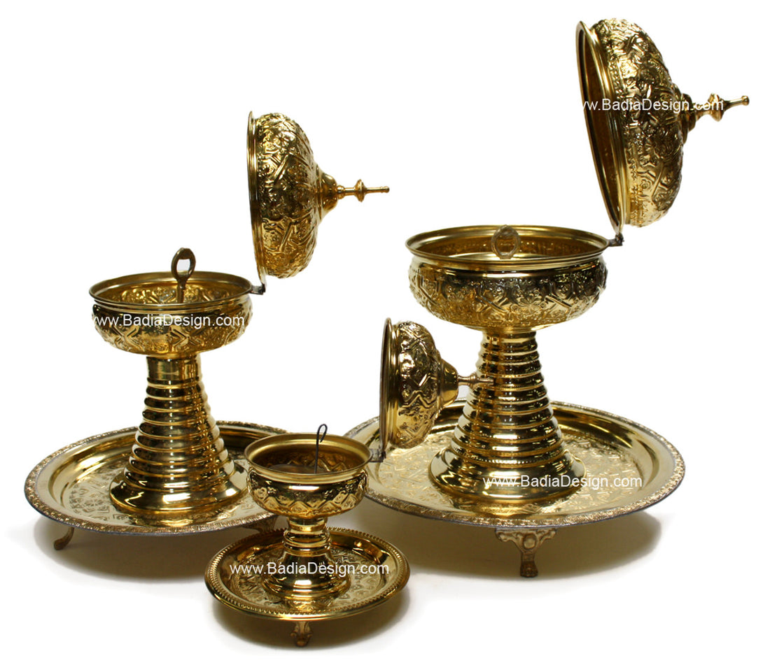 Authentic Moroccan Gold Plated Incense Burner