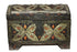Vintage Moroccan Embossed Metal Box with Bone Inlay
