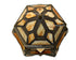 Hexagon-Shaped Moroccan Metal Jewelry Box with Bone Inlay