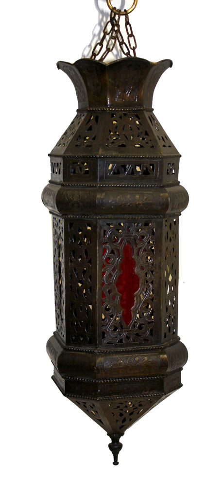 Red Color Glass Lantern