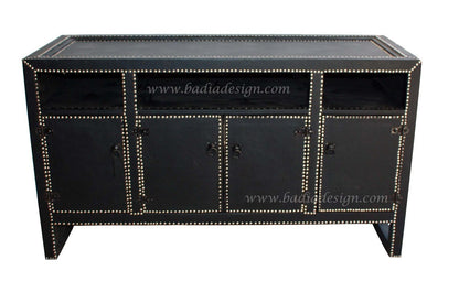 Premium Leather Studded Moroccan Cabinet