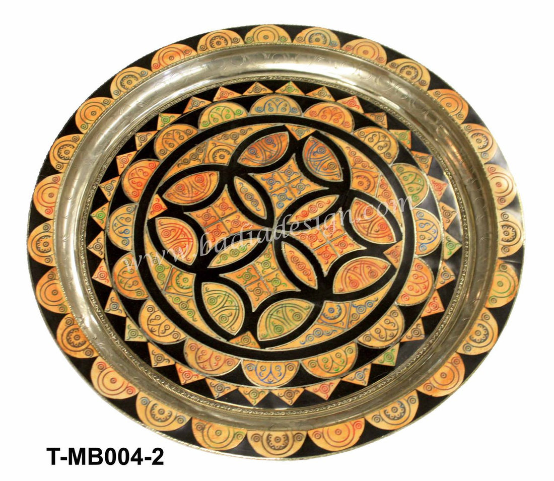 Decorative plate with intricate design on a white background