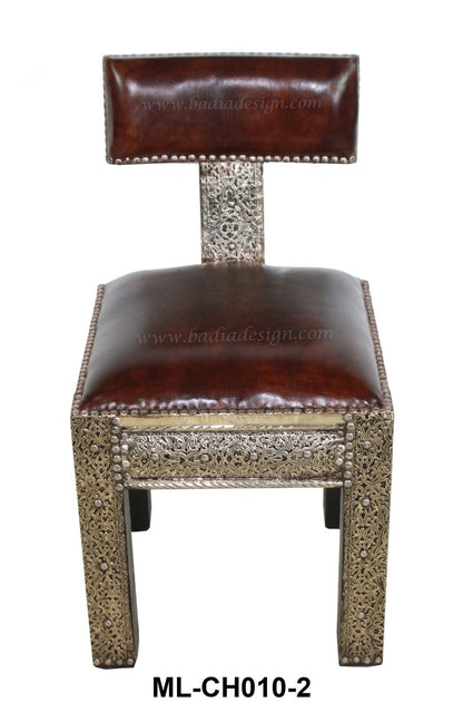 Embossed Metal Premium Leather Chair