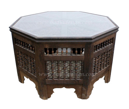 Large Moucharabieh Cedar Wood Table