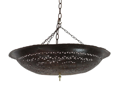 Round Moroccan Rustic Iron Lantern