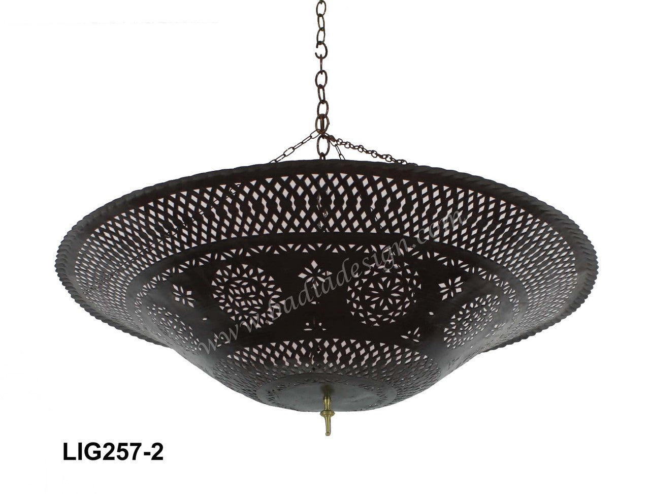 Round Moroccan Rustic Iron Lantern