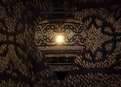 Large Hand Designed Silver Nickel Chandelier