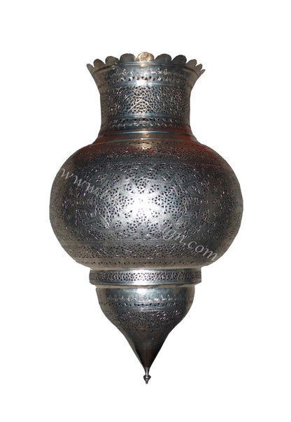 Large Hand Designed Silver Nickel Chandelier