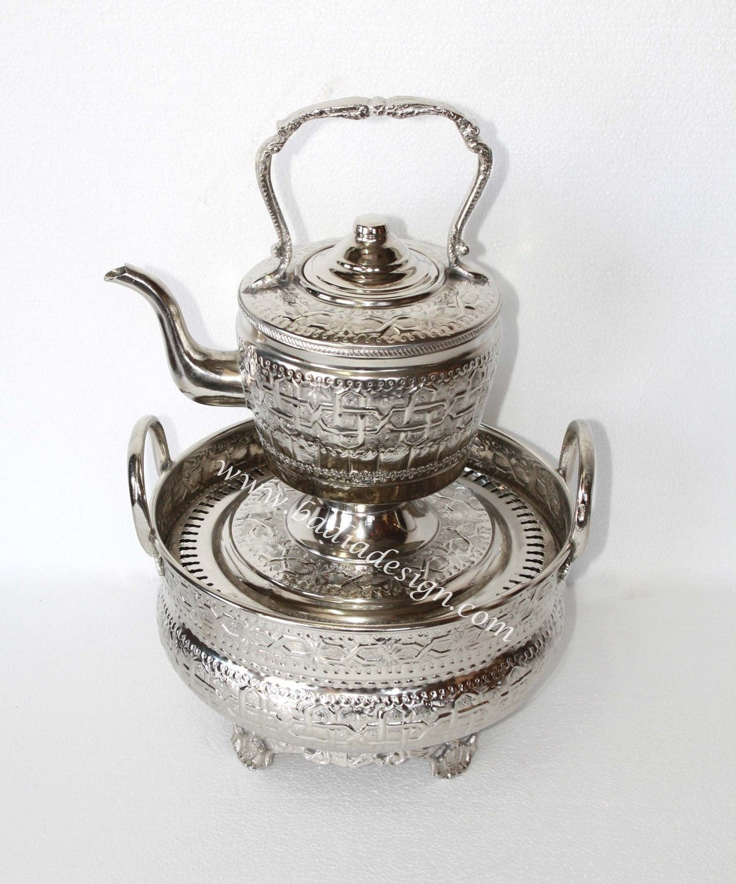 Moroccan Decorative Silver-Plated Hand Washing Basin