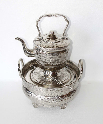 Moroccan Decorative Silver-Plated Hand Washing Basin