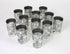 Silver Floral Moroccan Clear Tea Glasses, set of 12