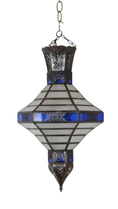 Multi Color Lantern with Soft White Glass